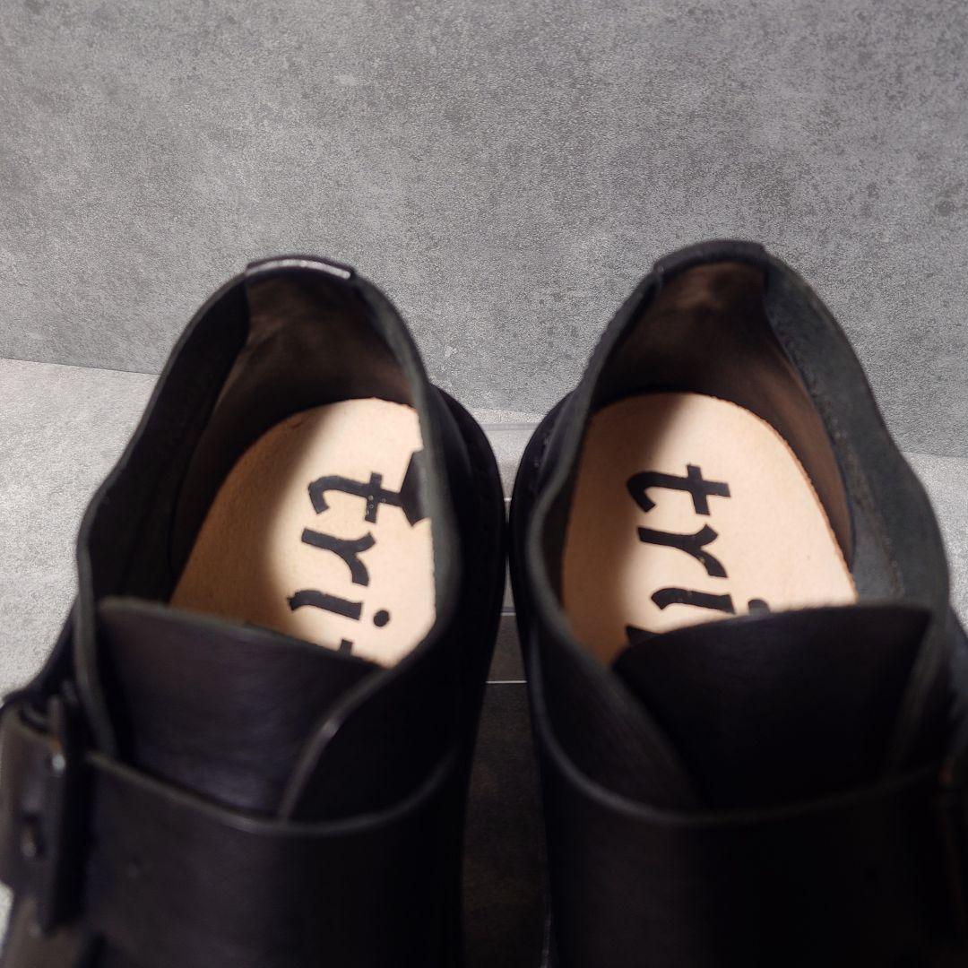 【未使用級】Trippen レザー シューズ 39 黒 トランスフォーム 希少