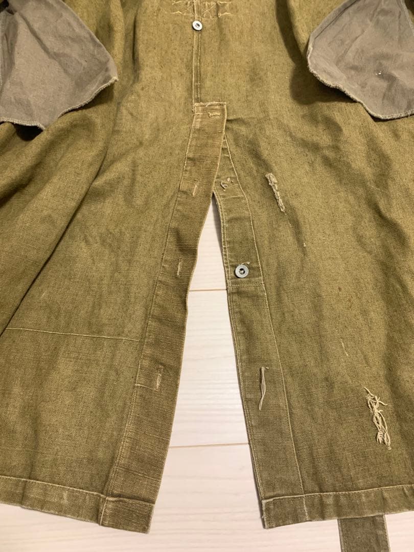 1940s フランス軍　M35 モーターサイクルコート　リネン