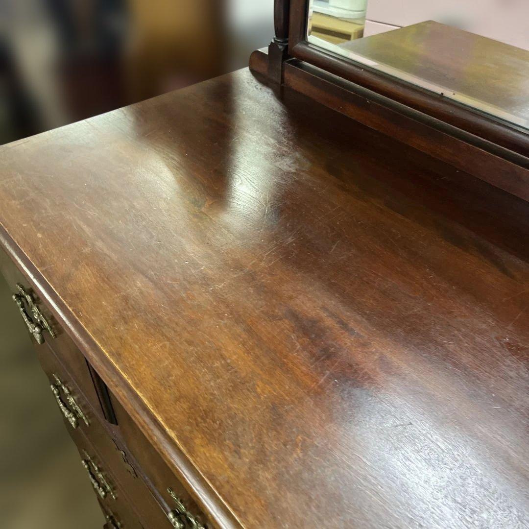 【ヴィンテージ】ミラーキャビネット◆5段収納◇マイナスビス留め◆程度良好