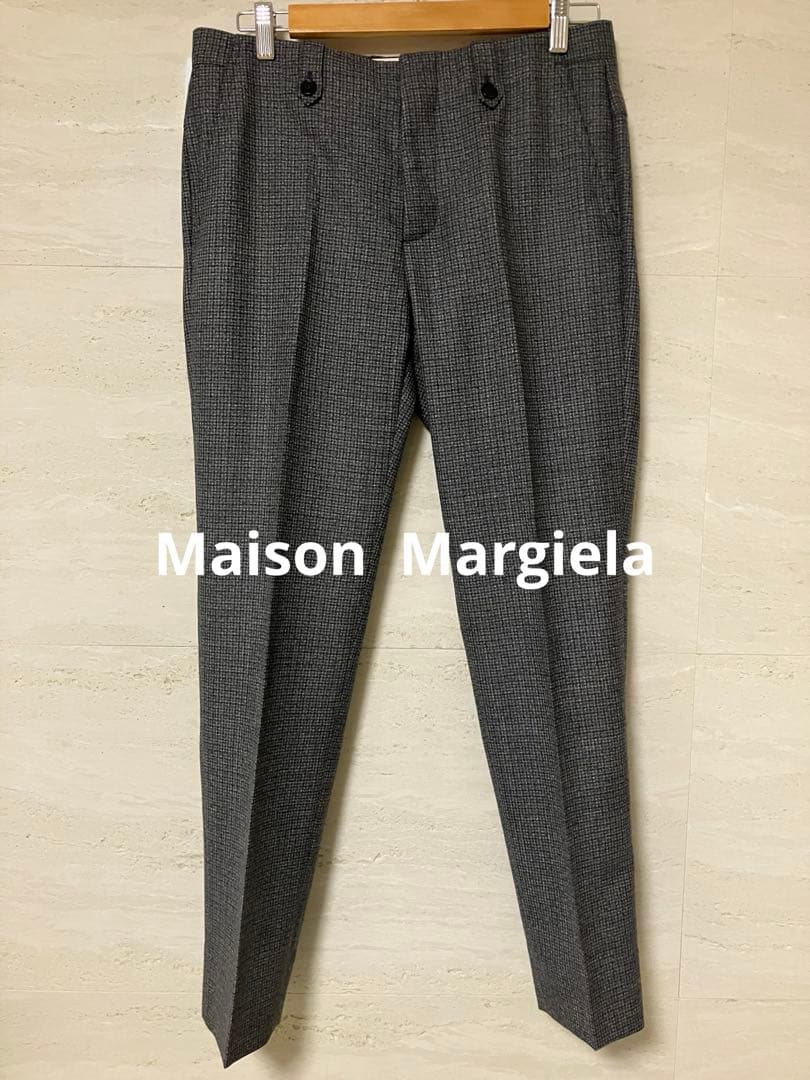 Maison Margiela ウールチェックパンツ