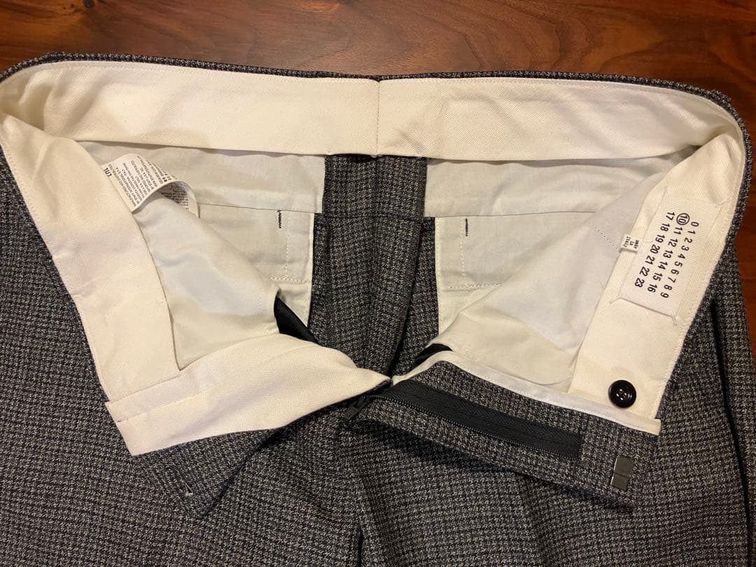 Maison Margiela ウールチェックパンツ