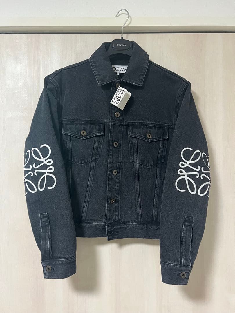 LOEWE ロエベ アナグラム デニムジャケット ブラック サイズ44
