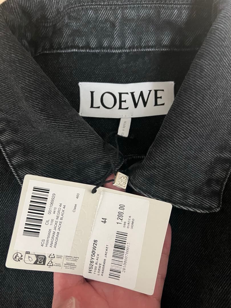 LOEWE ロエベ アナグラム デニムジャケット ブラック サイズ44