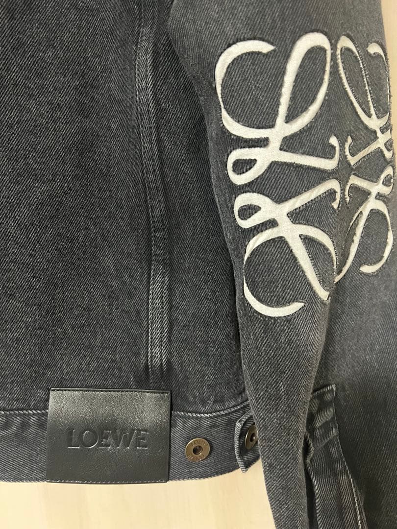 LOEWE ロエベ アナグラム デニムジャケット ブラック サイズ44