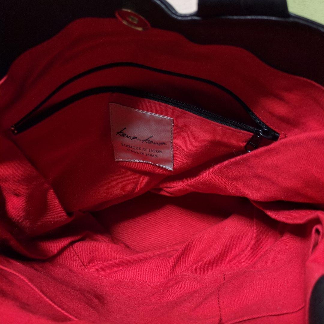 再値下げしました！カワカワ（kawa-kawa） 黒レザーハンドバッグ