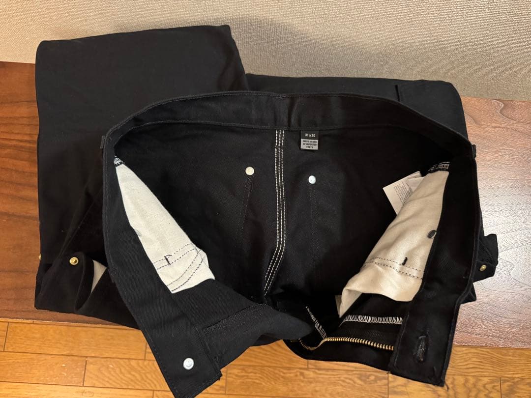 Carhartt B-01 ブラック　ダブルニーパンツ　31*30