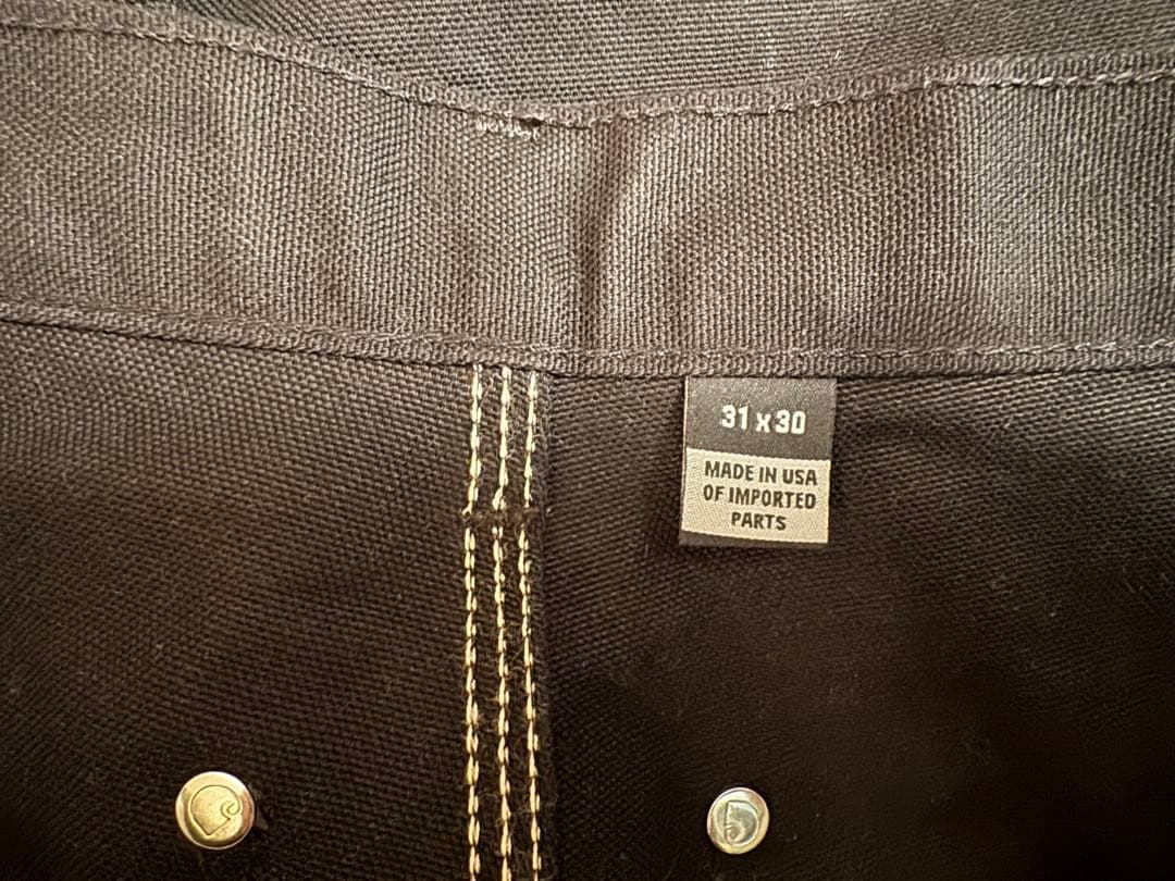 Carhartt B-01 ブラック　ダブルニーパンツ　31*30