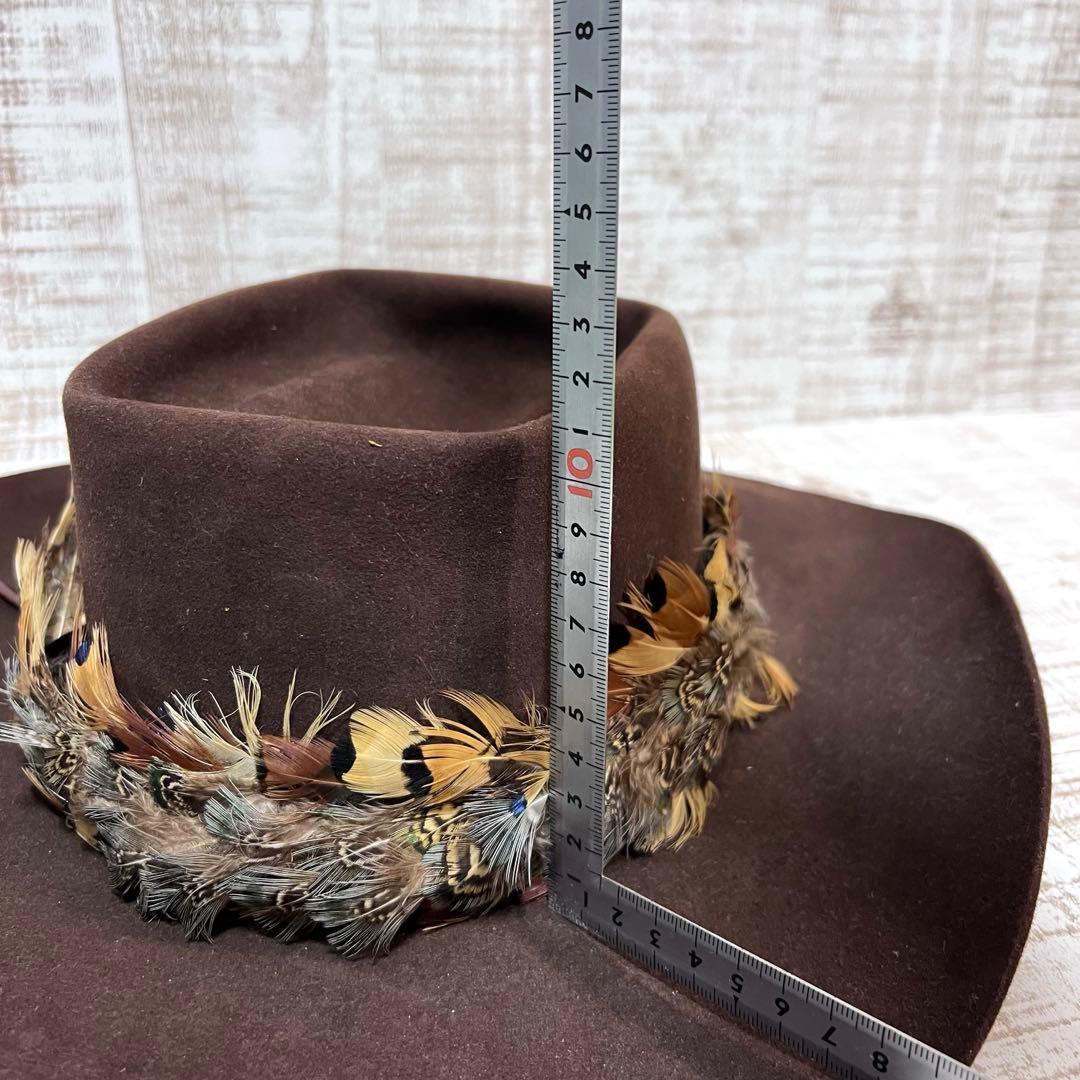 希少　STETSON ハット　6 8/7 ヴィンテージ　はブラウン　中古美品