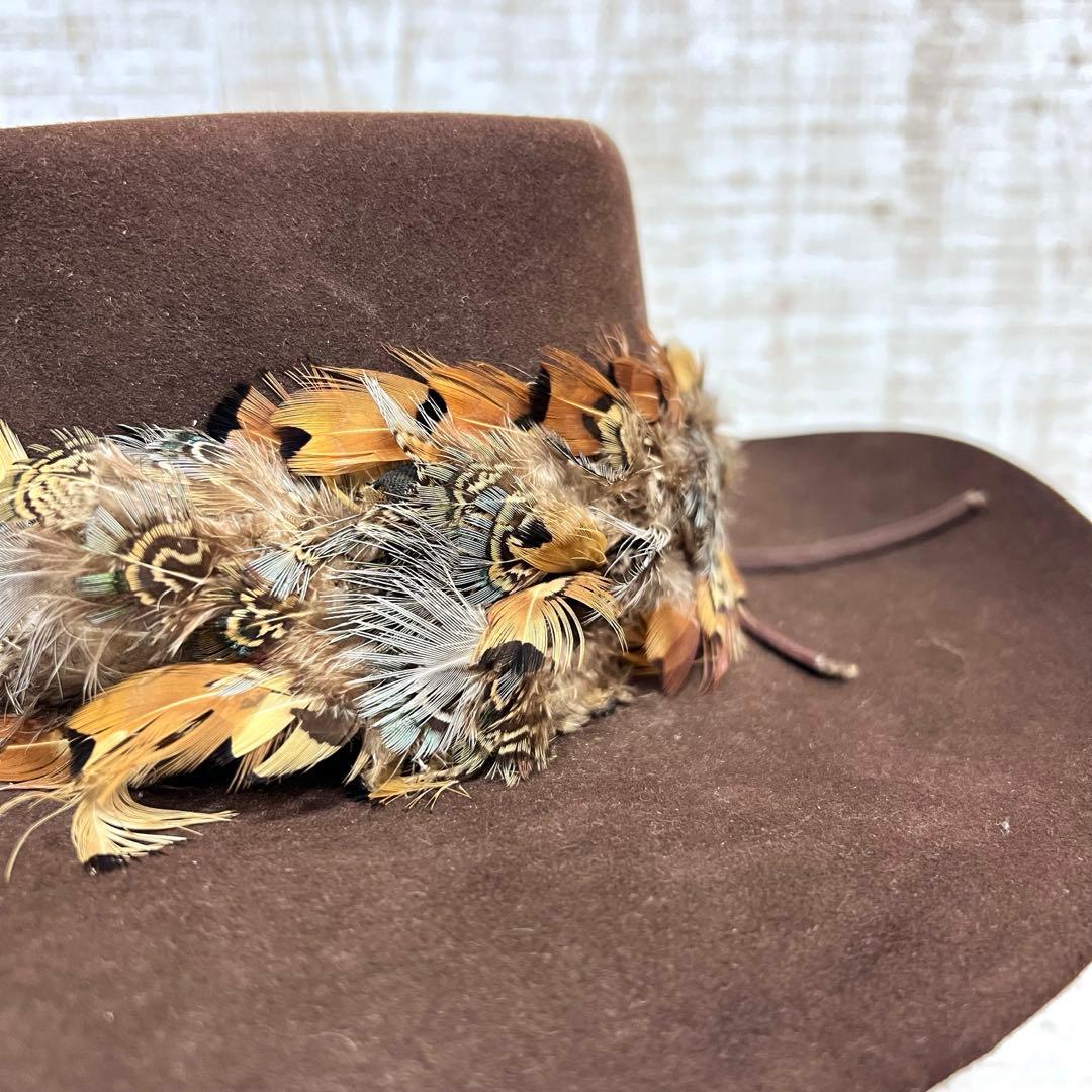 希少　STETSON ハット　6 8/7 ヴィンテージ　はブラウン　中古美品