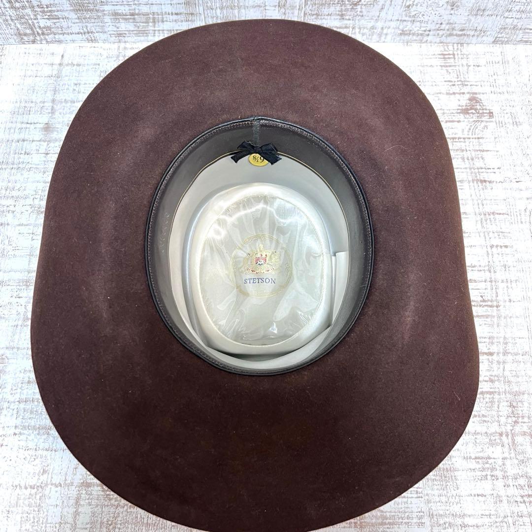希少　STETSON ハット　6 8/7 ヴィンテージ　はブラウン　中古美品