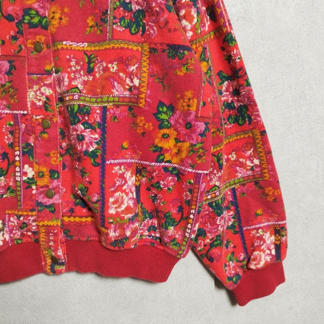 ​希少)KENZO JEANS ケンゾー 花柄 スウェットカーディガン 北斎タグ