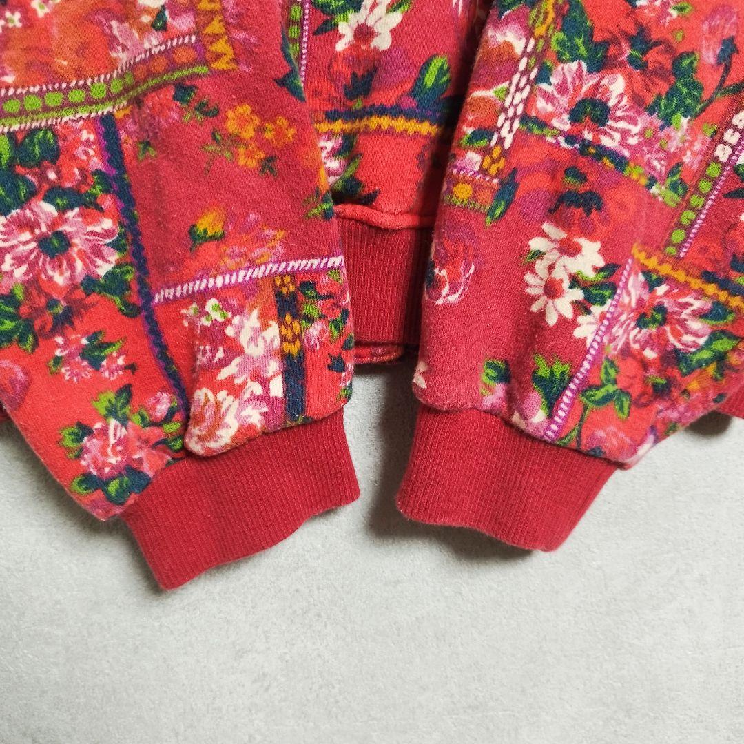 ​希少)KENZO JEANS ケンゾー 花柄 スウェットカーディガン 北斎タグ