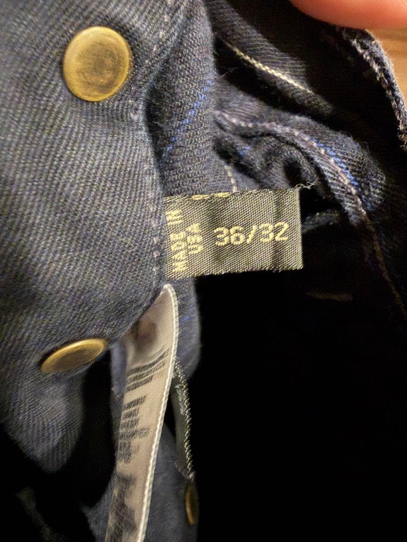 Ralph Lauren ストライプ ワークパンツ ネイビー　RRL 36/32