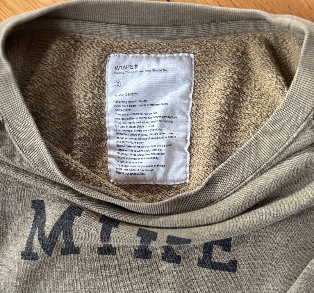 WTAPS MIKE スウェット　サイズ2 オリーブ