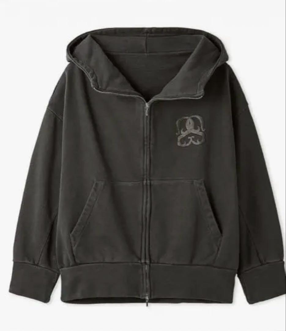 スナイデルダークグレー ジップアップパーカー