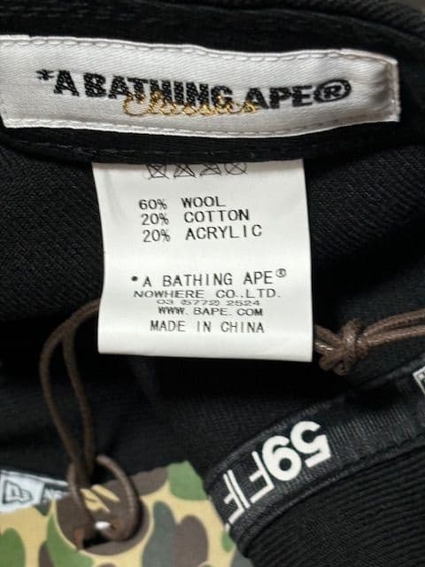 A BATHING APE×NEWERA キャップ Bape白灰黒