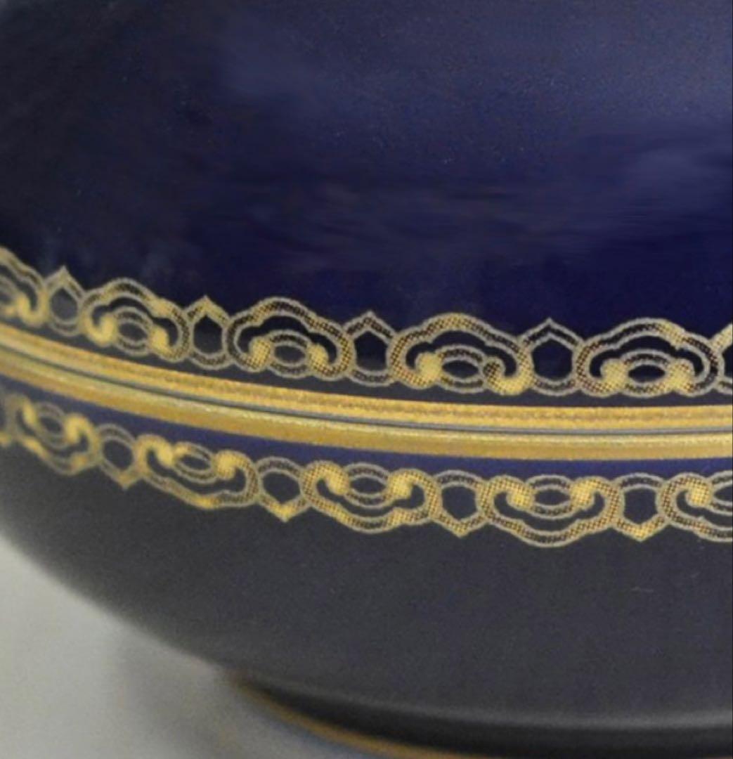 【新品未使用品】【香蘭社】ルリ金彩梅春蘭　ボンボニエール