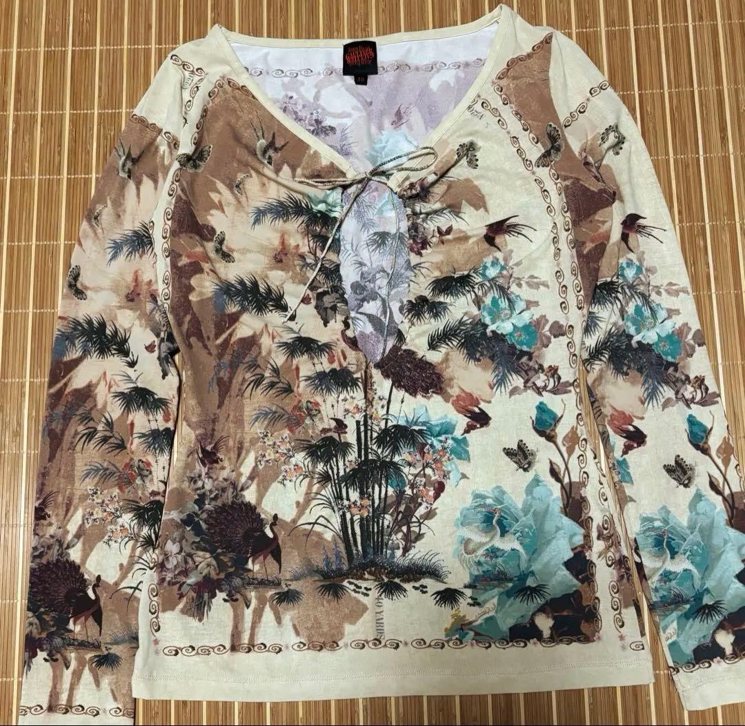 超*。様 美品Jean Paul GAULTIER 楽園柄カットソー 中国絵 絵