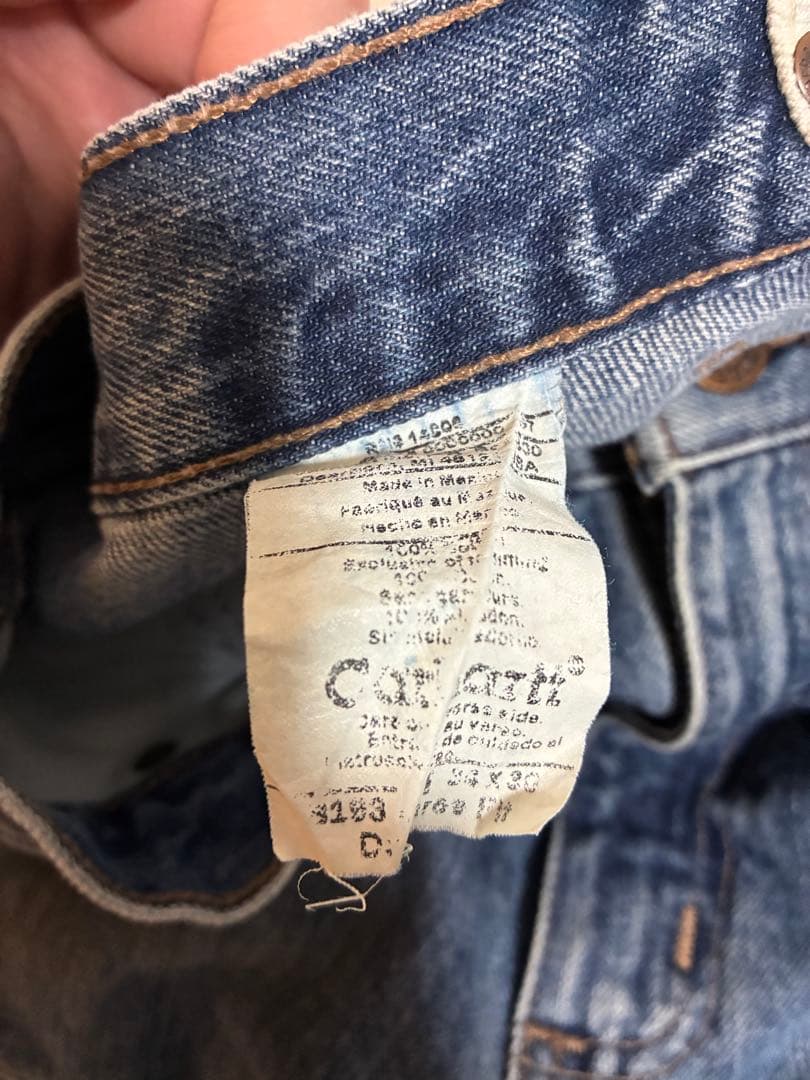 ブ*ウ様 Carhartt ダブルニー　デニム　カーハート　00s メキシコ製