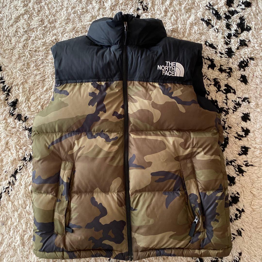 THE NORTH FACE ザノースフェイスヌプシダウンベストXL 迷彩カモ
