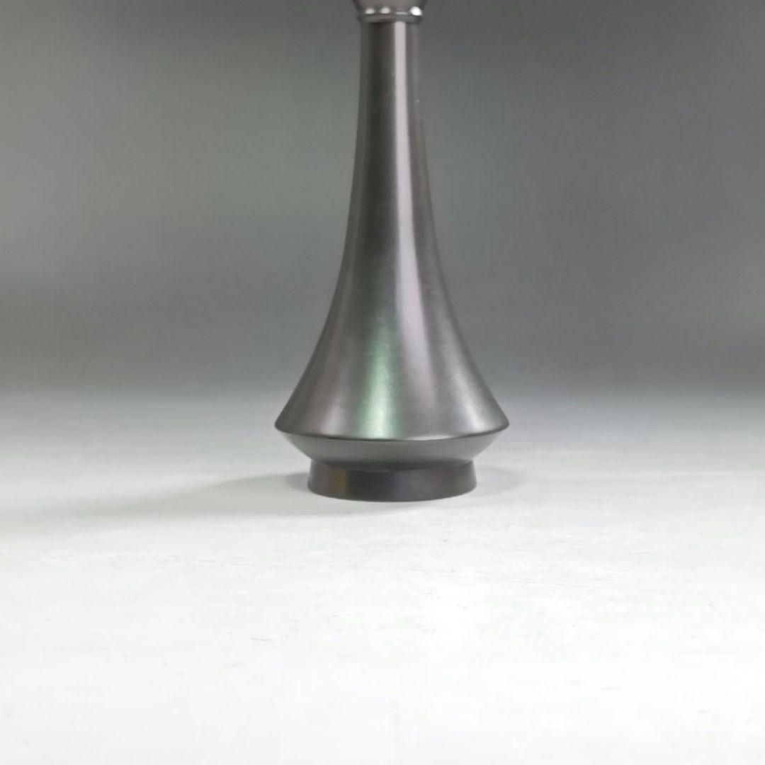 ウ217 花瓶『能作一佳作』『唐銅　把綿　花入　共箱』花器　茶道具