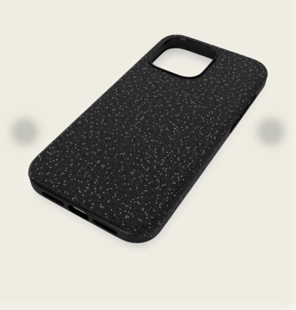 スワロフスキー　スマートフォンケース iPhone 15 ProMax ブラック