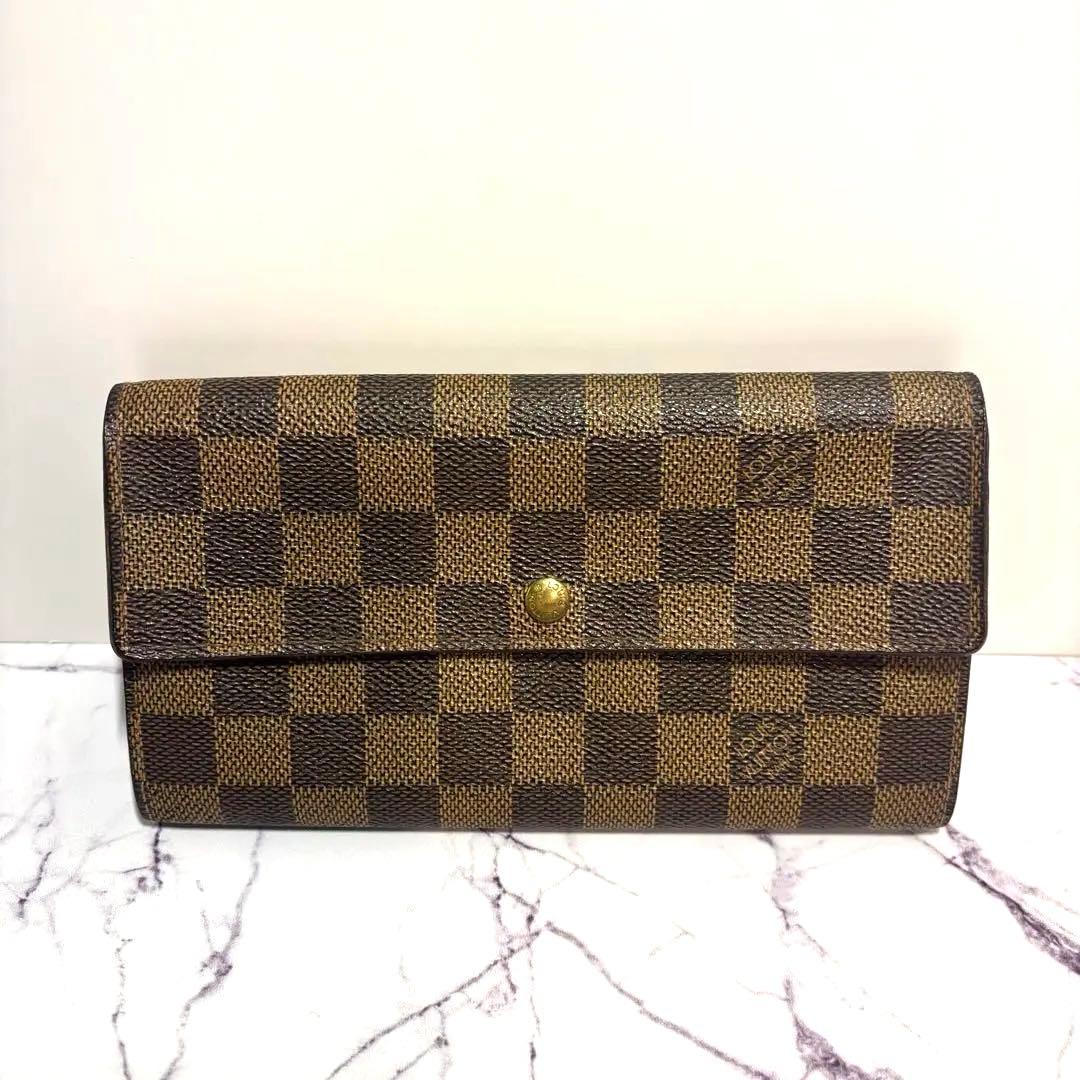 【希少】ルイヴィトン ダミエ ポシェットポルトモネクレディ　長財布　美品