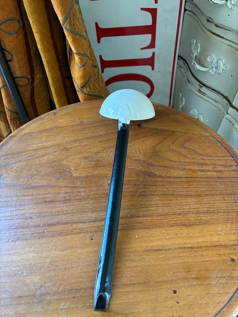 りりららアンティーク　手書き　ホーロー　レードル　お玉　オタマ　超レア