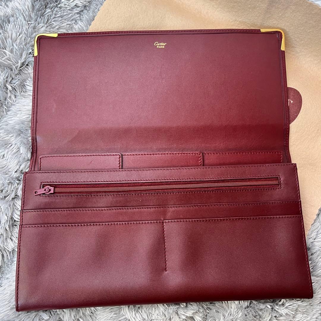 極美品✨カルティエ　クラッチバッグ　28センチ　マストライン　レザーバッグ