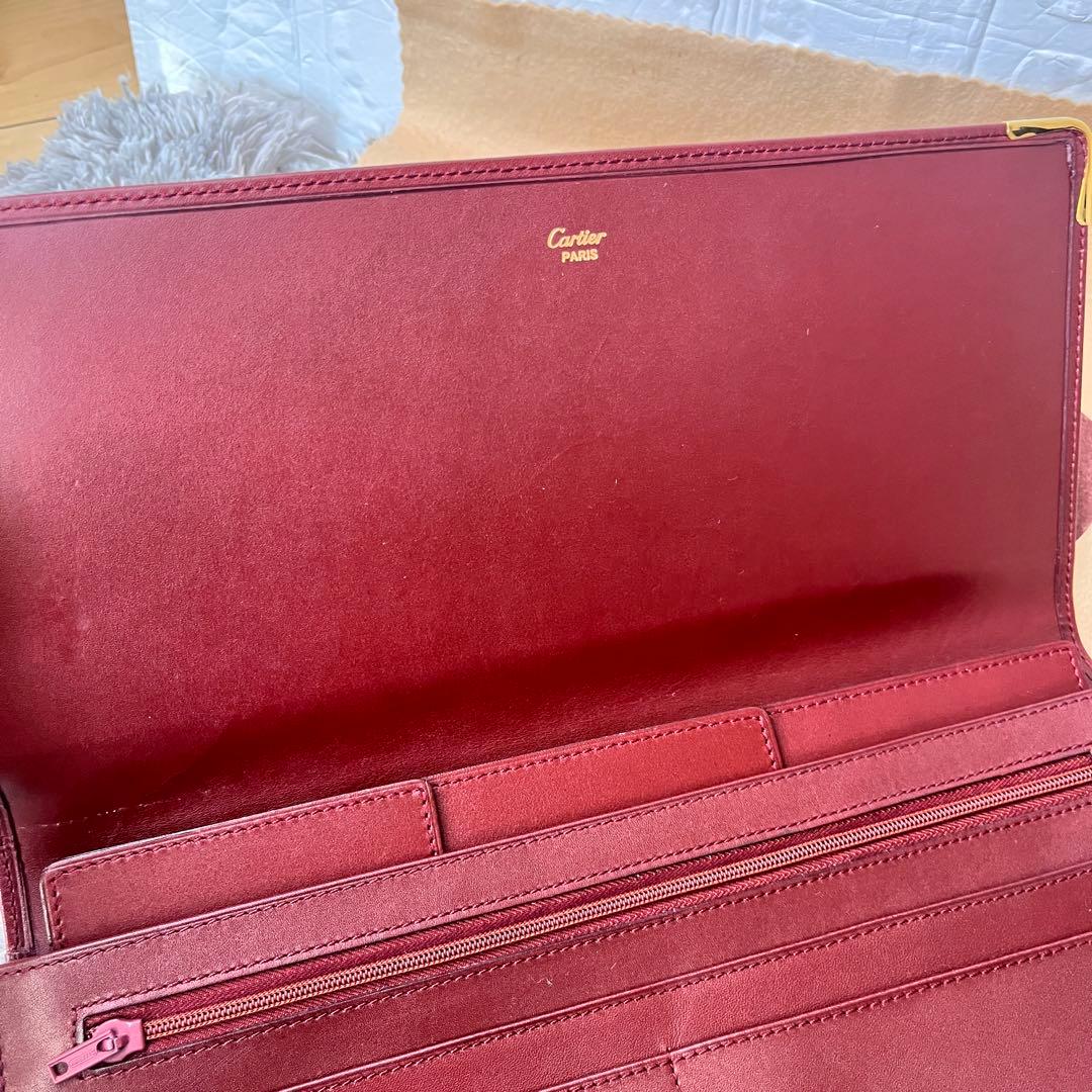極美品✨カルティエ　クラッチバッグ　28センチ　マストライン　レザーバッグ
