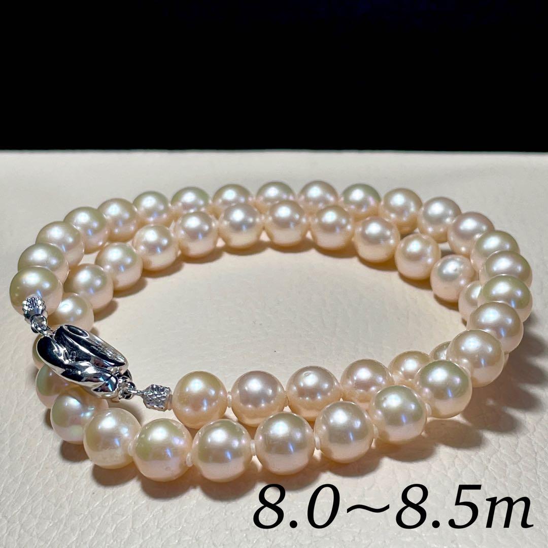 オールクッション✨️ あこや真珠 パール ネックレス 約8.0~8.5mm 本真珠