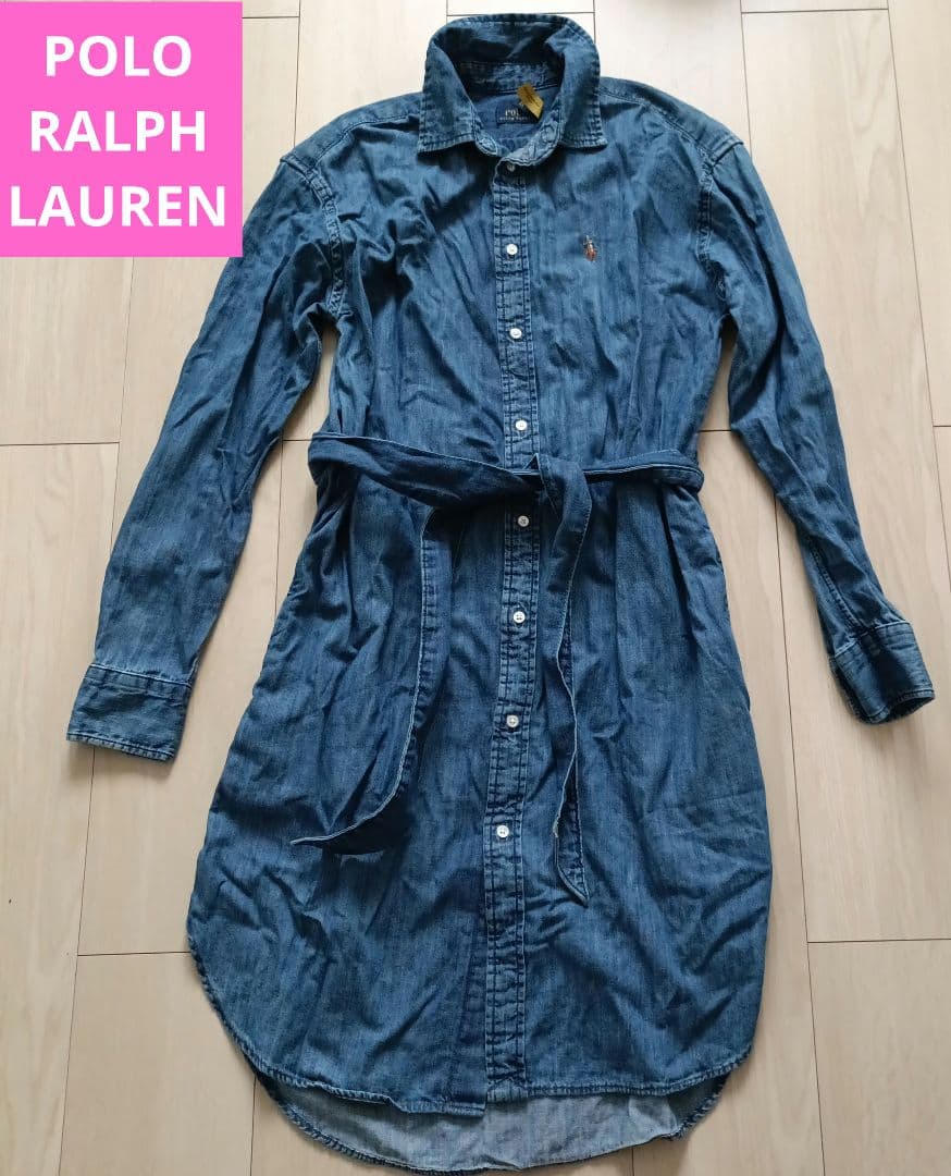 ラルフローレンデニムシャツワンピースロング長袖RALPH LAUREN