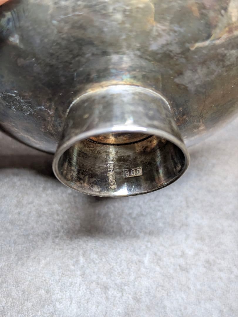 つ*る様 純銀 盃 4点 総重量約309g