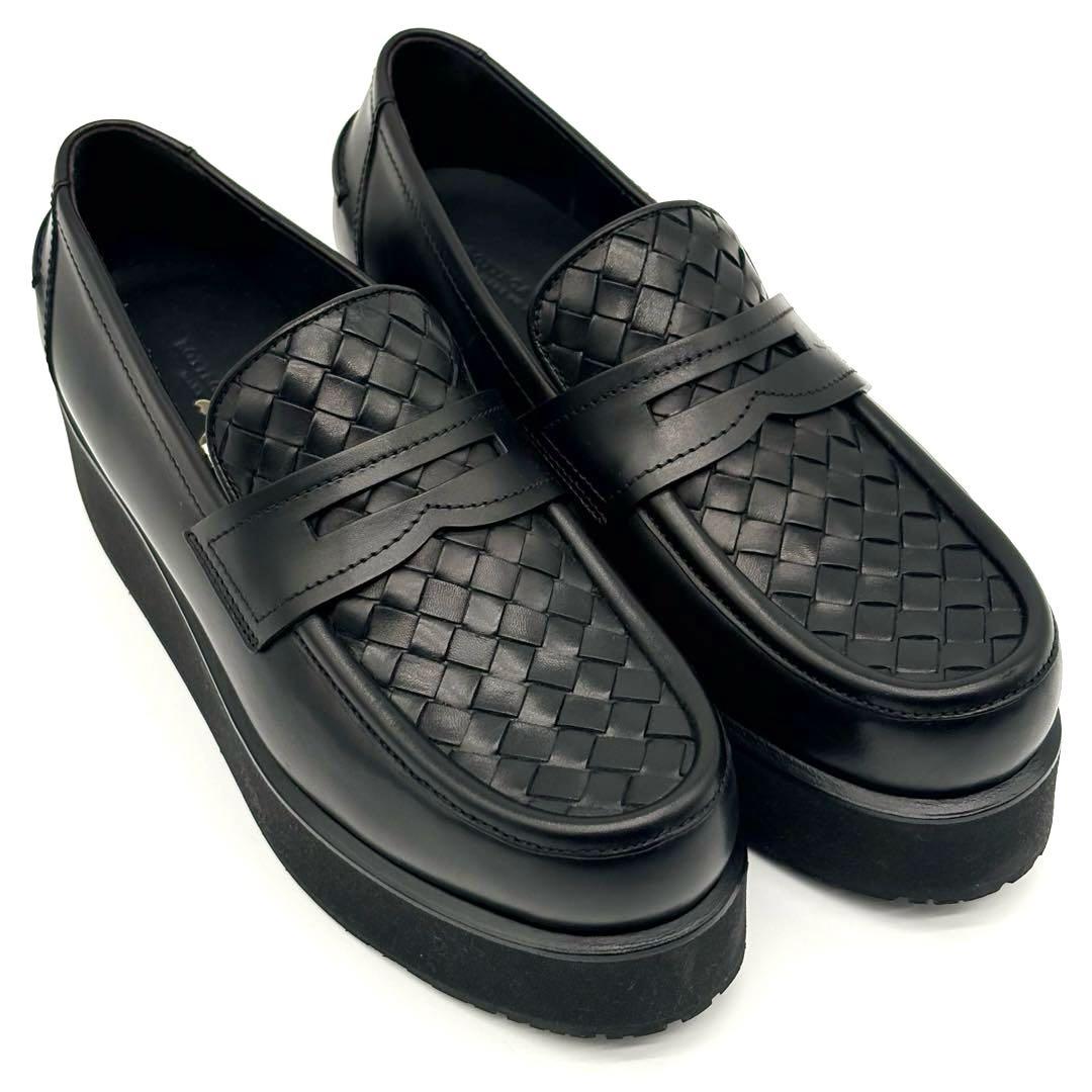 【美品】BOTTEGA VENETA 厚底　イントレチャート　ローファー