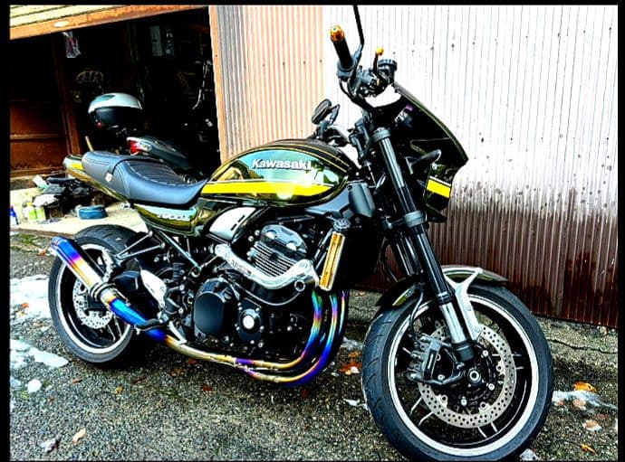z900rs Kファクトリーフルエキ&マーヴェリックサイレンサーセット　チタン