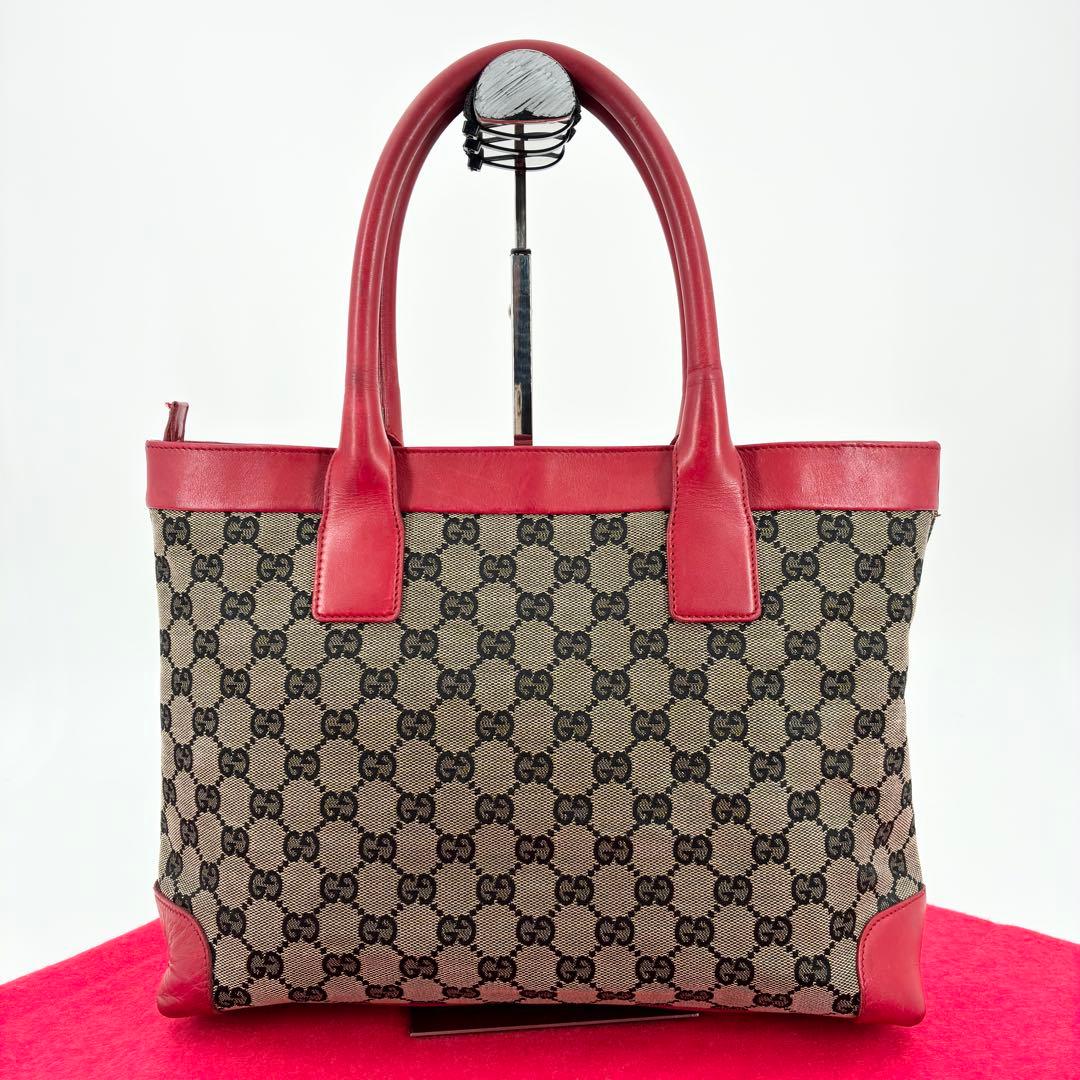 美品　GUCCI　グッチ　GGキャンバス　トートバッグ　ワンショルダー