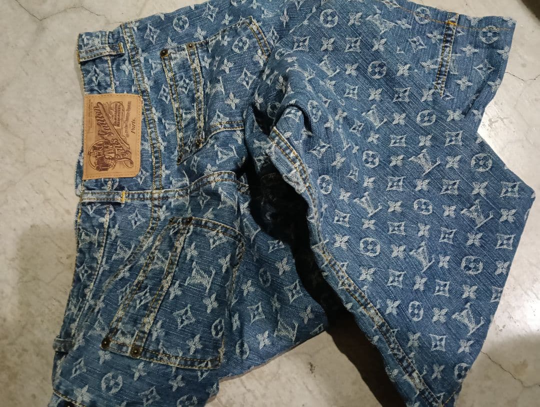 Louis Vuitton デニムショートパンツ 40　モノグラム柄
