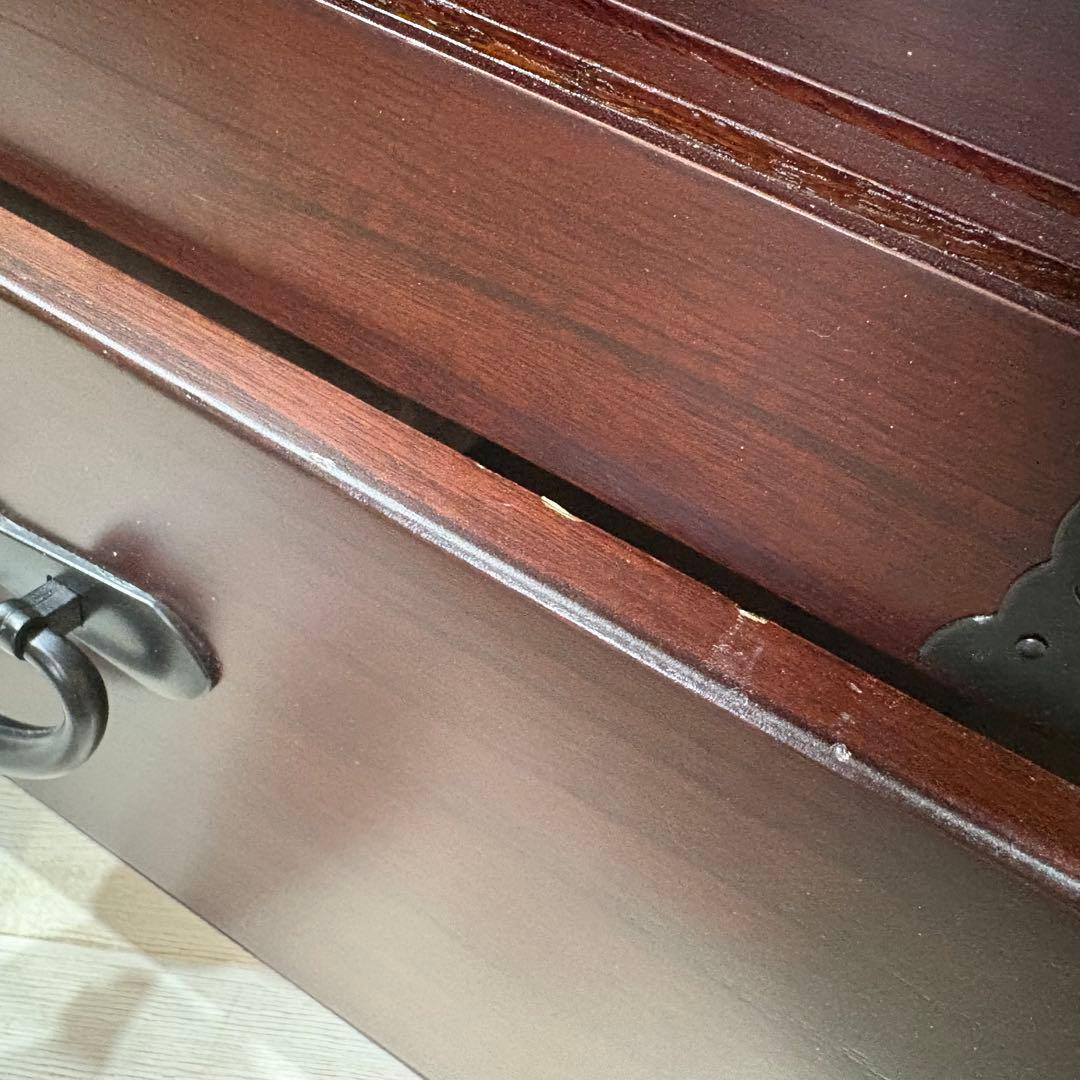 訳あり品！【104】民芸家具木製桐材天然無垢和水屋タンス L和室和風収納箪笥