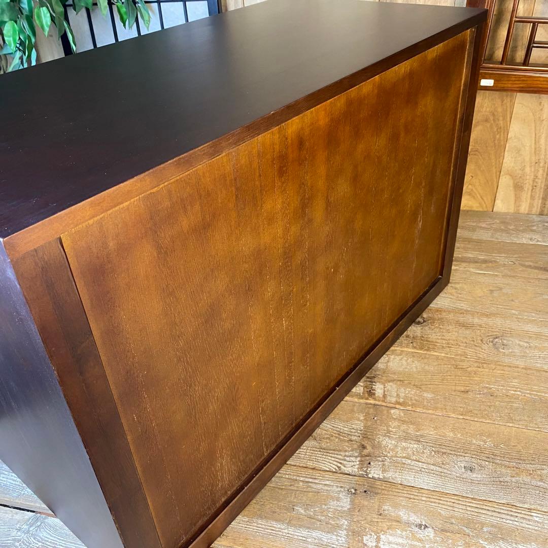 訳あり品！【104】民芸家具木製桐材天然無垢和水屋タンス L和室和風収納箪笥