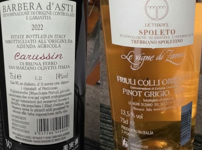 イタリアワイン4本セット(泡、白、オレンジ、赤)