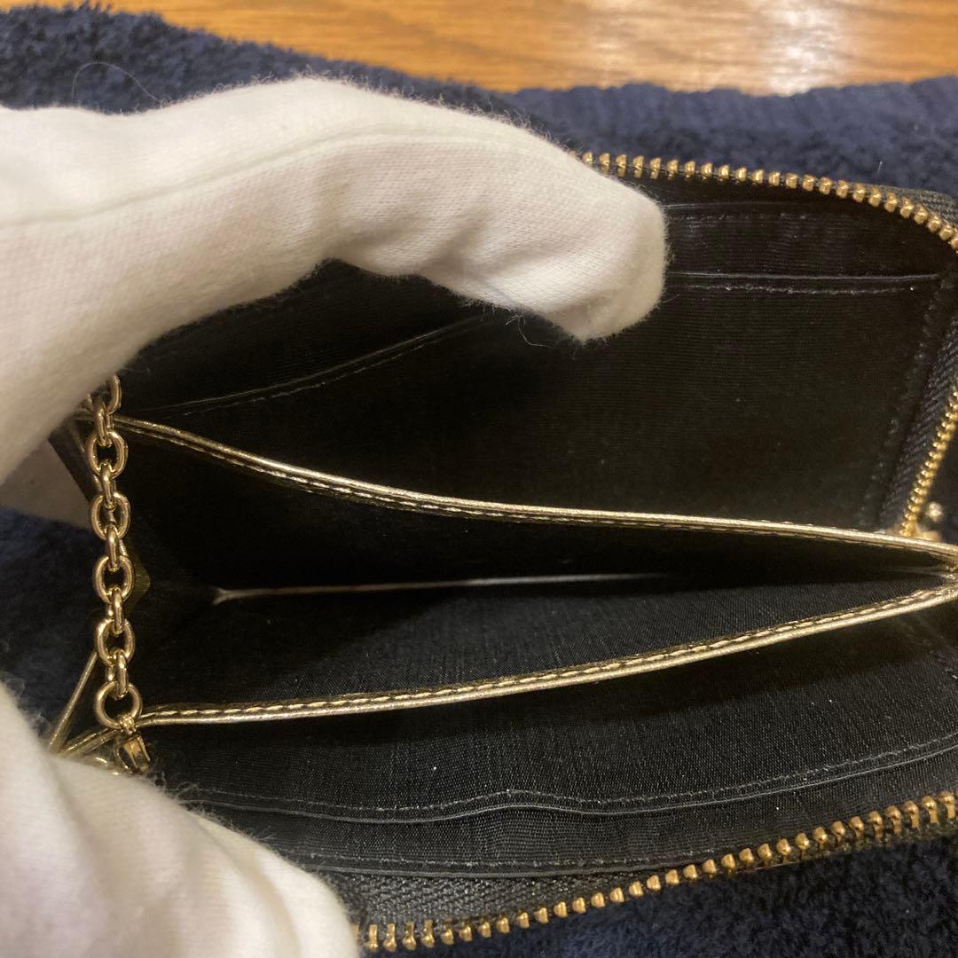 アンテプリマパンダ　カードケース、小銭入れゴールド