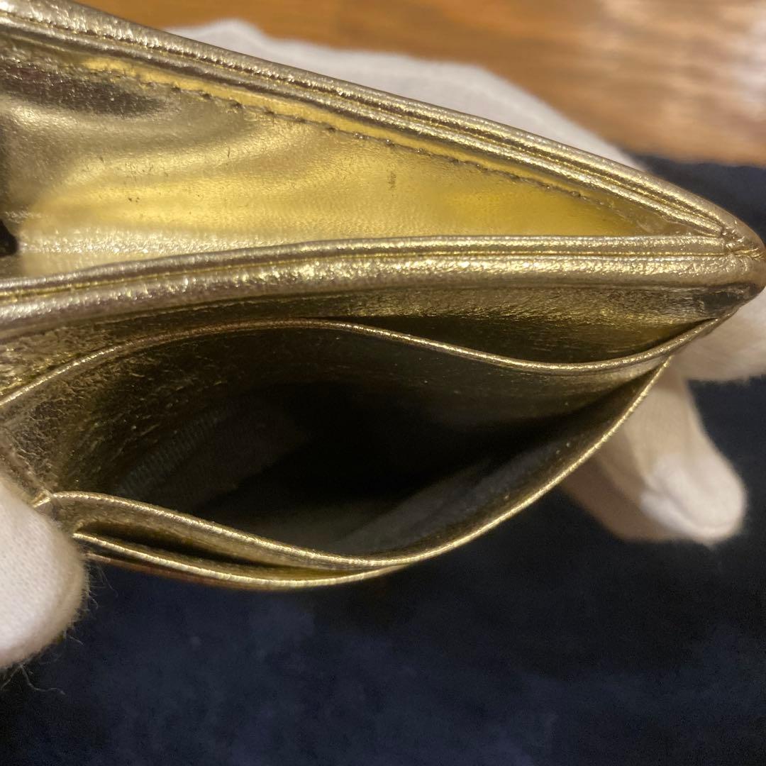 アンテプリマパンダ　カードケース、小銭入れゴールド