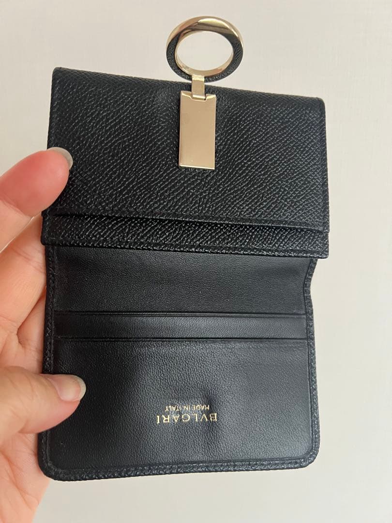 BVLGARI ブラックレザー 名刺入れ