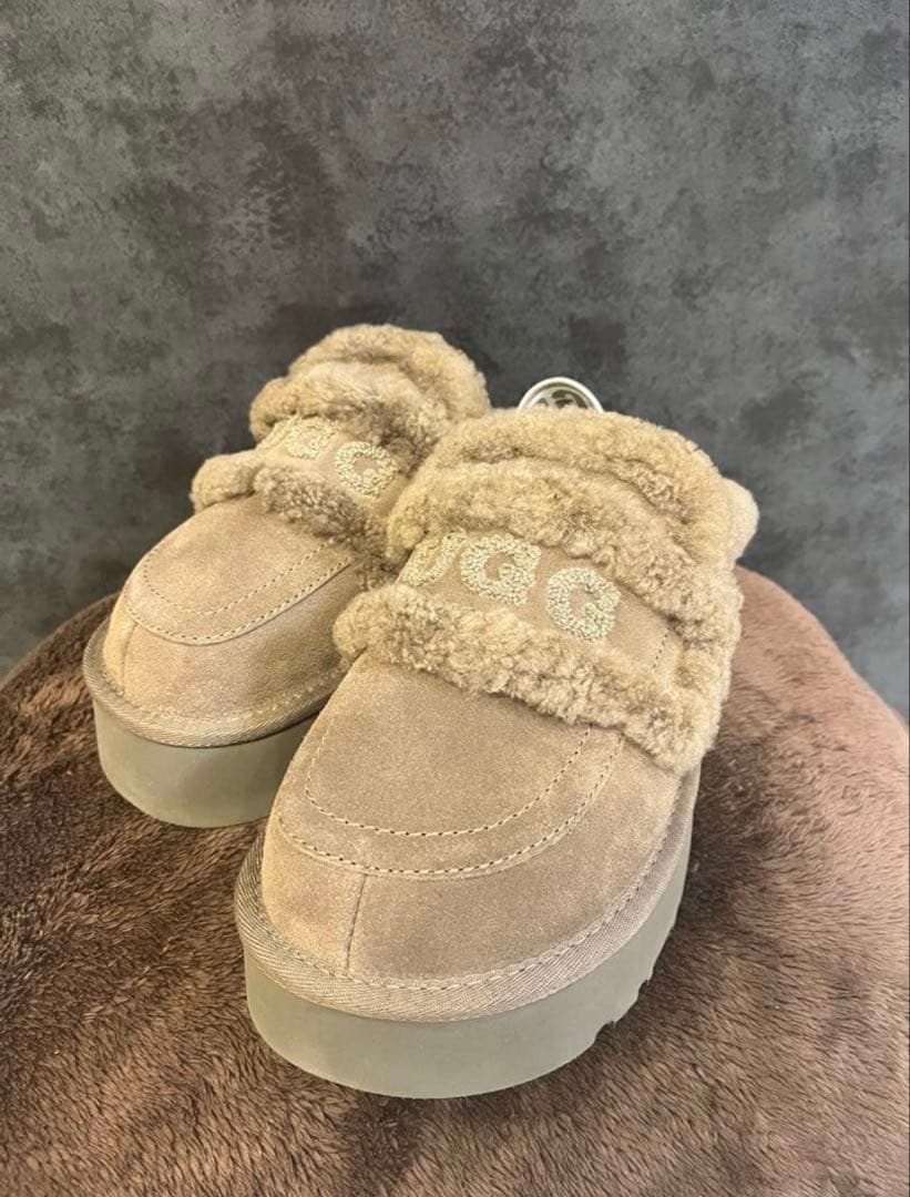 UGG 厚底サボサンダル ブラウン25cm