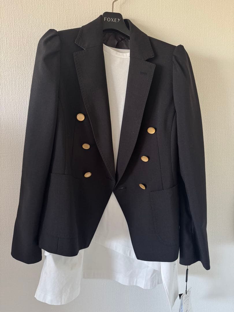 c*5様 新品タグ付☆Sov.ソブ☆今季☆黒☆パワーショルダージャケット