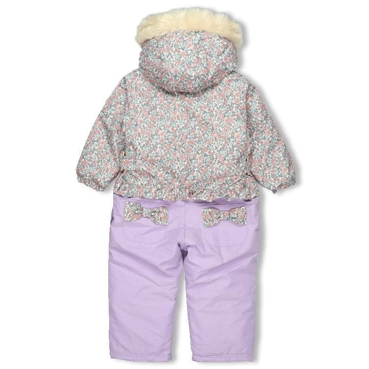 ななまる　新品110小花柄切替スノーコンビ・スノーウェア