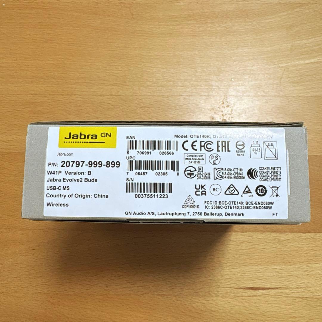 【新品】Jabra Evolve2 Buds typeC ワイヤレスイヤフォン