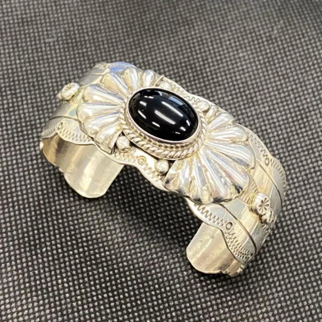 インディアンジュエリー オニキス バングル LEMONTREE