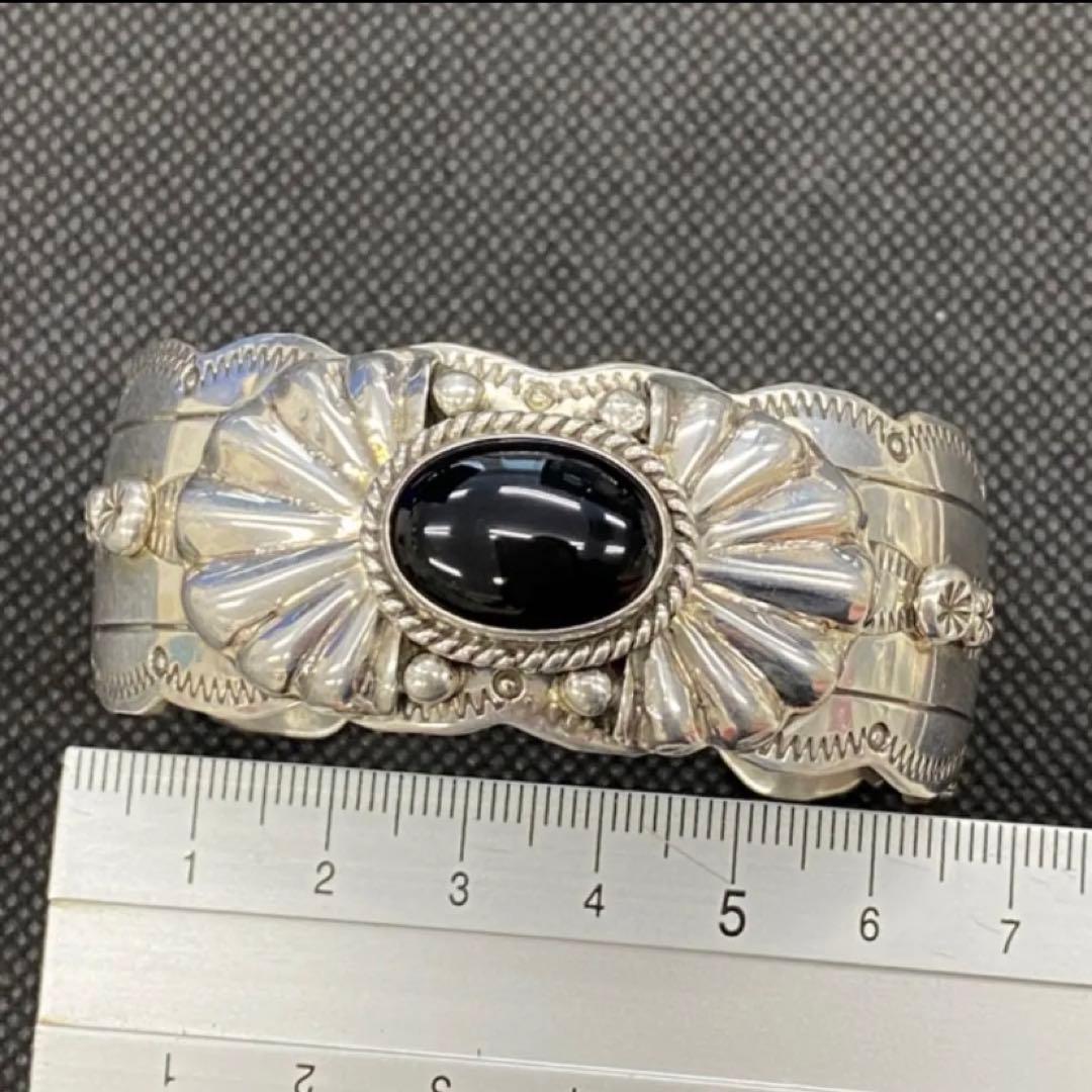 インディアンジュエリー オニキス バングル LEMONTREE