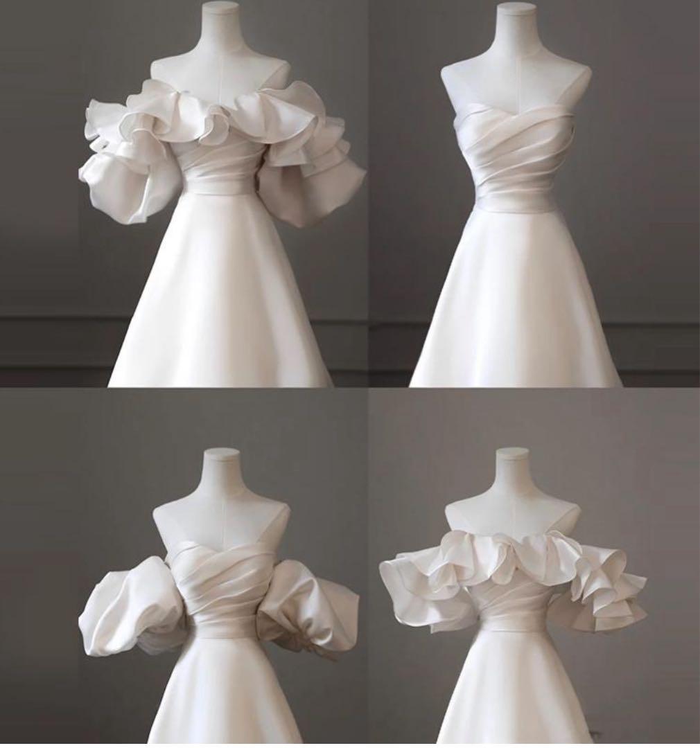 結婚式　前撮り　4wayウェディングドレス ホワイト　ミートスウィート